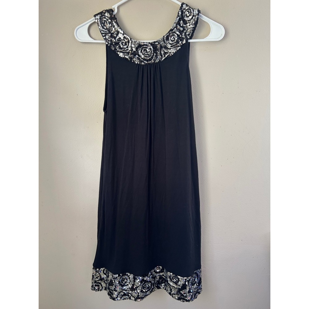 Express‎ Black Sleeveless Sequin  Mini Dress Slip Whimsigoth Gloth Glam Party